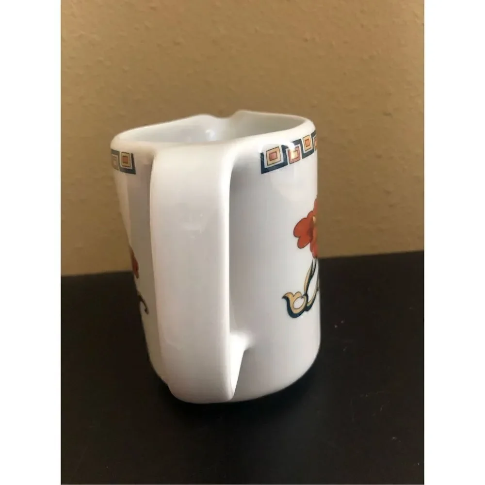 France 2 Ceramic Cream Pitcher with Flowers on Both Sides 5”